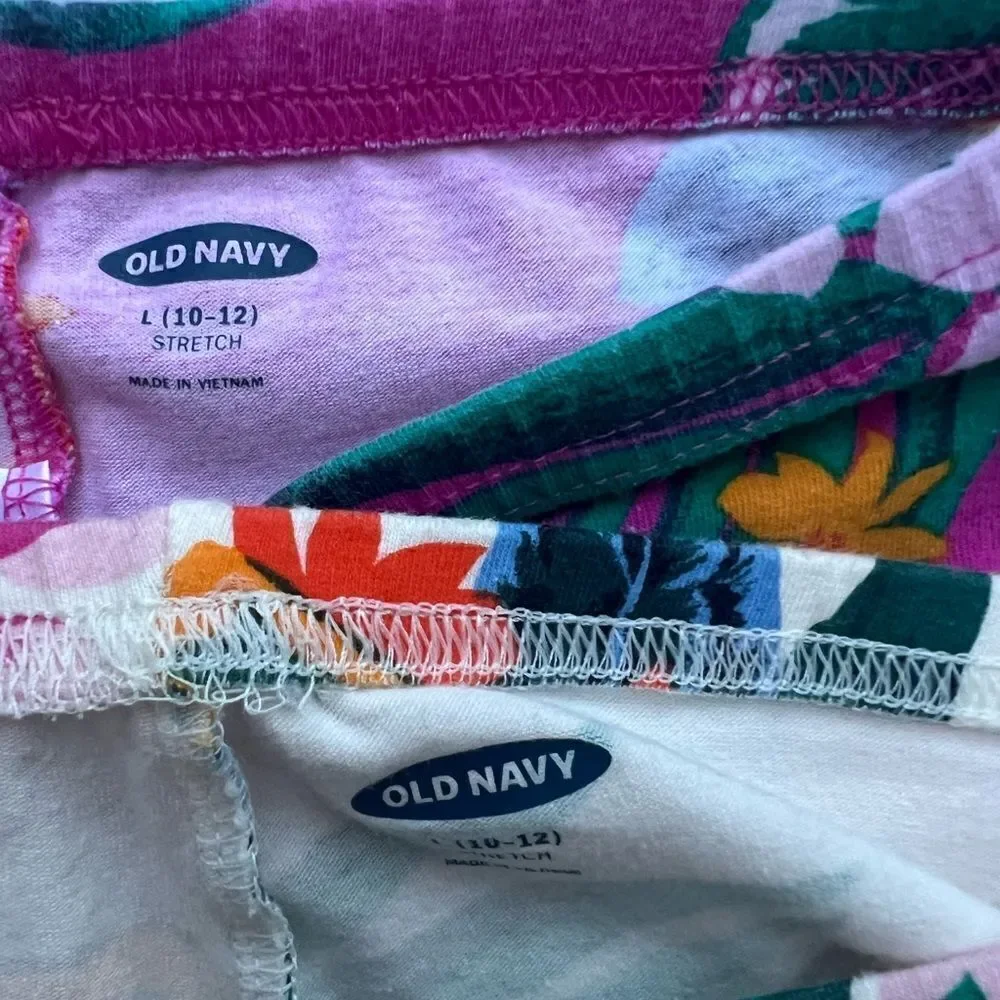 Old Navy Printed Cropped Leggings Capri for Girls size 10-12